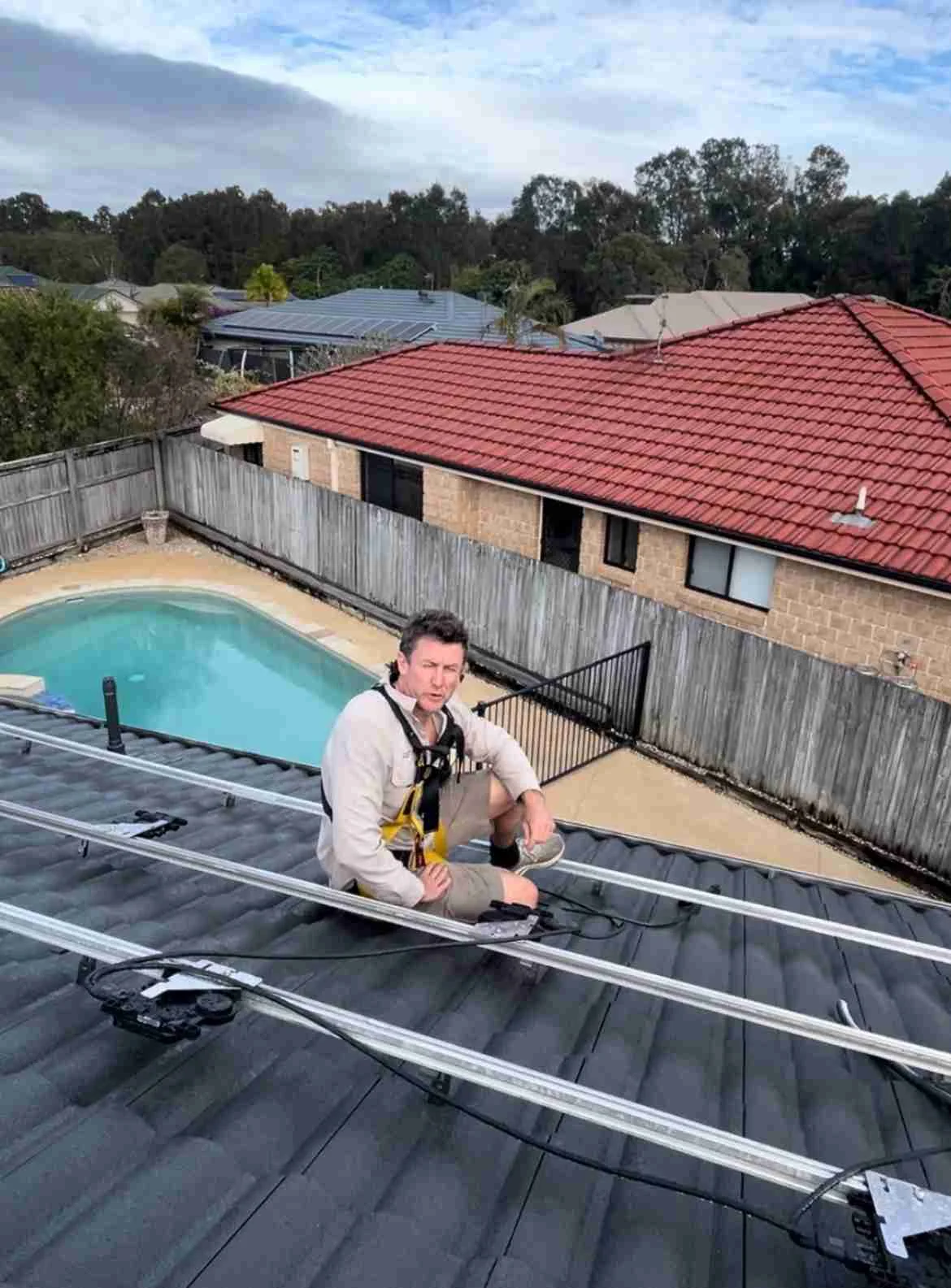 Solar installation on a modern Lennox Head home